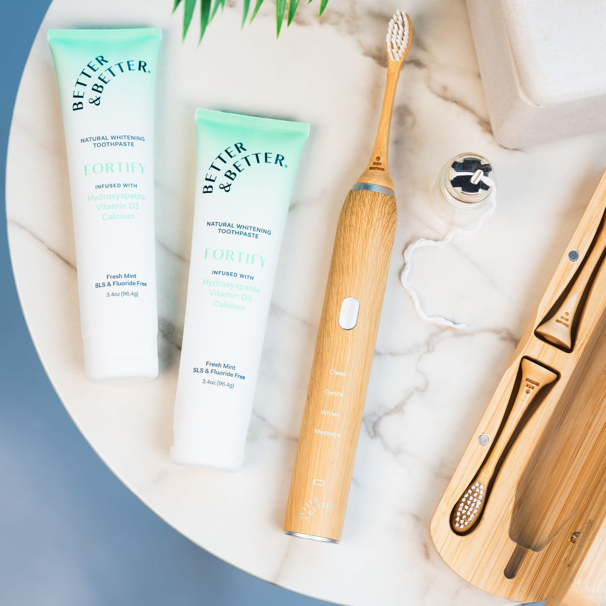 Bamboo Sonic Toothbrush with Fortify Vitamin D Toothpaste