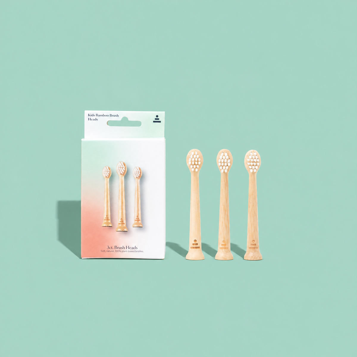 Kids Bamboo Sonic Toothbrush Replacement Heads (3-Pack)