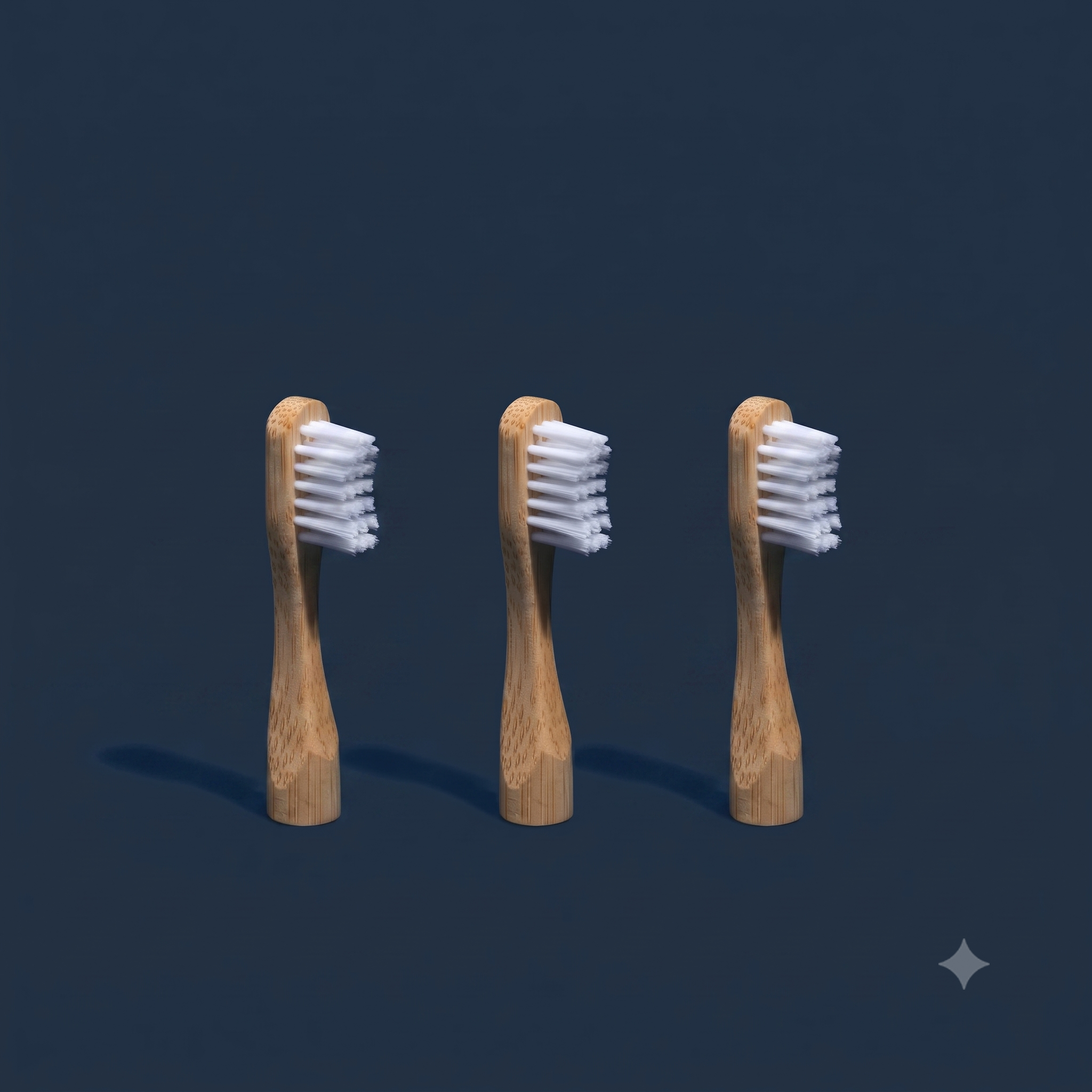 Kids Bamboo Toothbrush Head Refill - Pack of 3