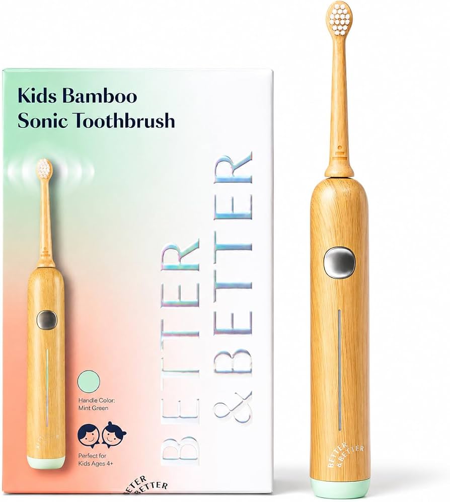 Kids Bamboo Sonic Toothbrush (Green)