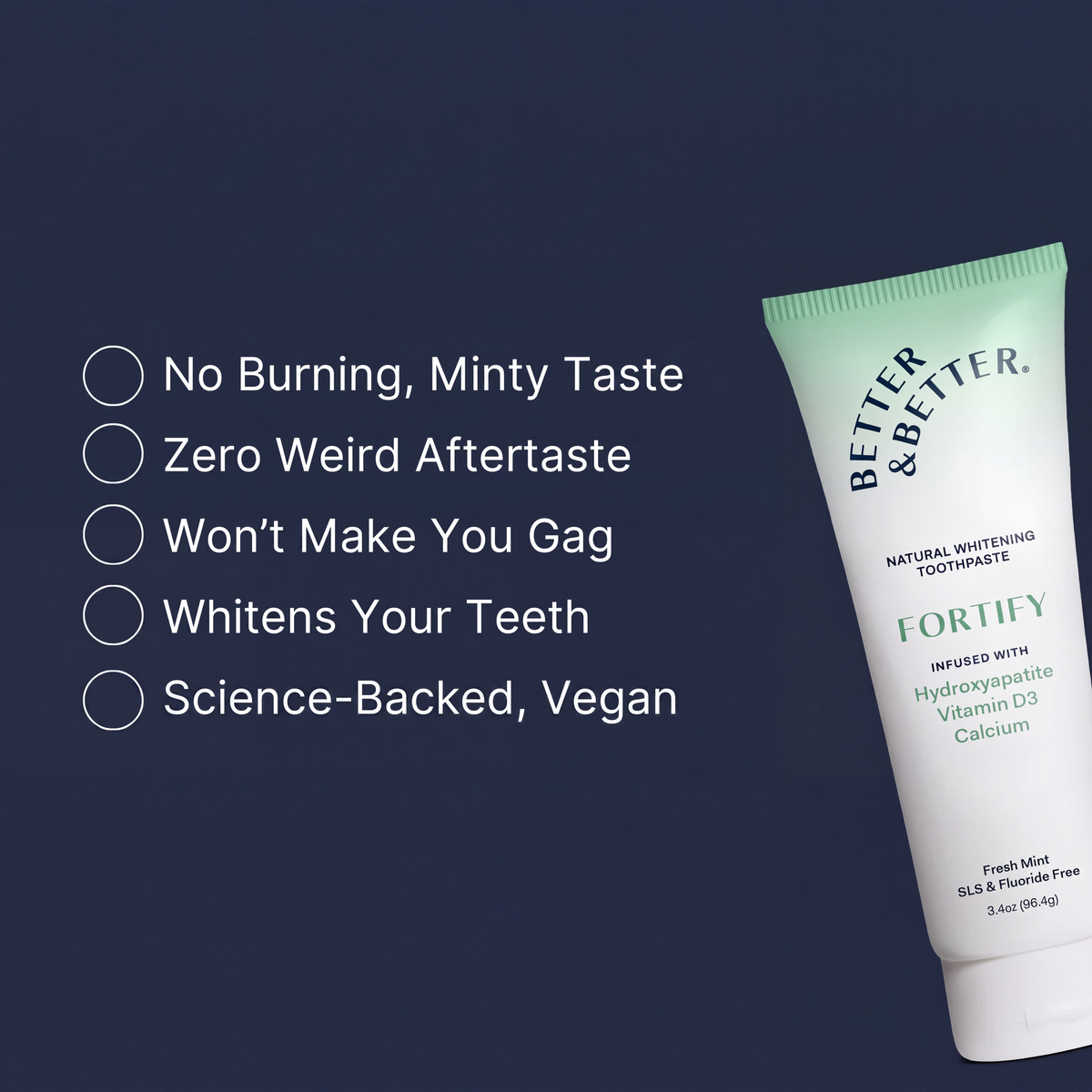 Fortify toothpaste and oral care set with nutrients