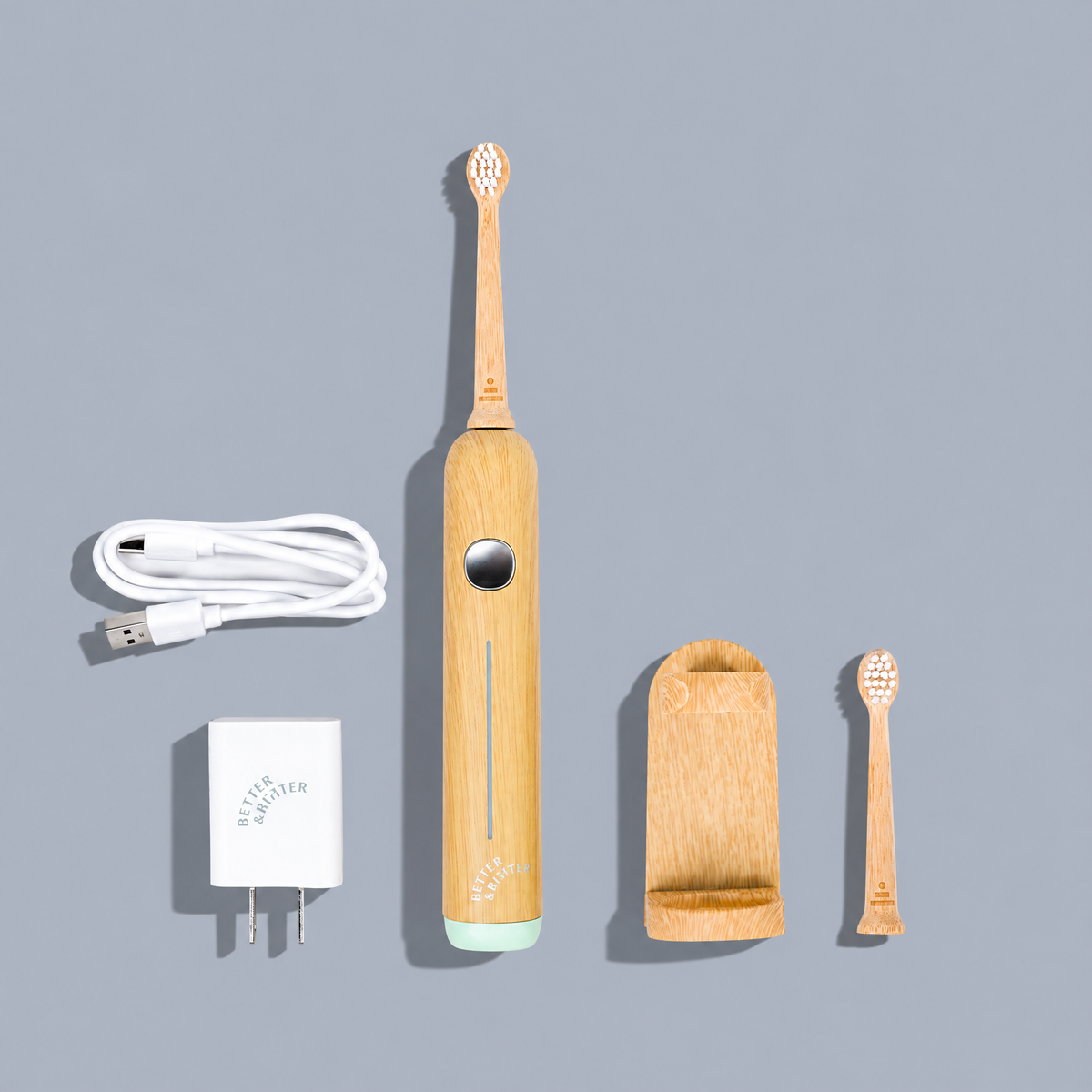 Kids Bamboo Sonic Toothbrush (Green)